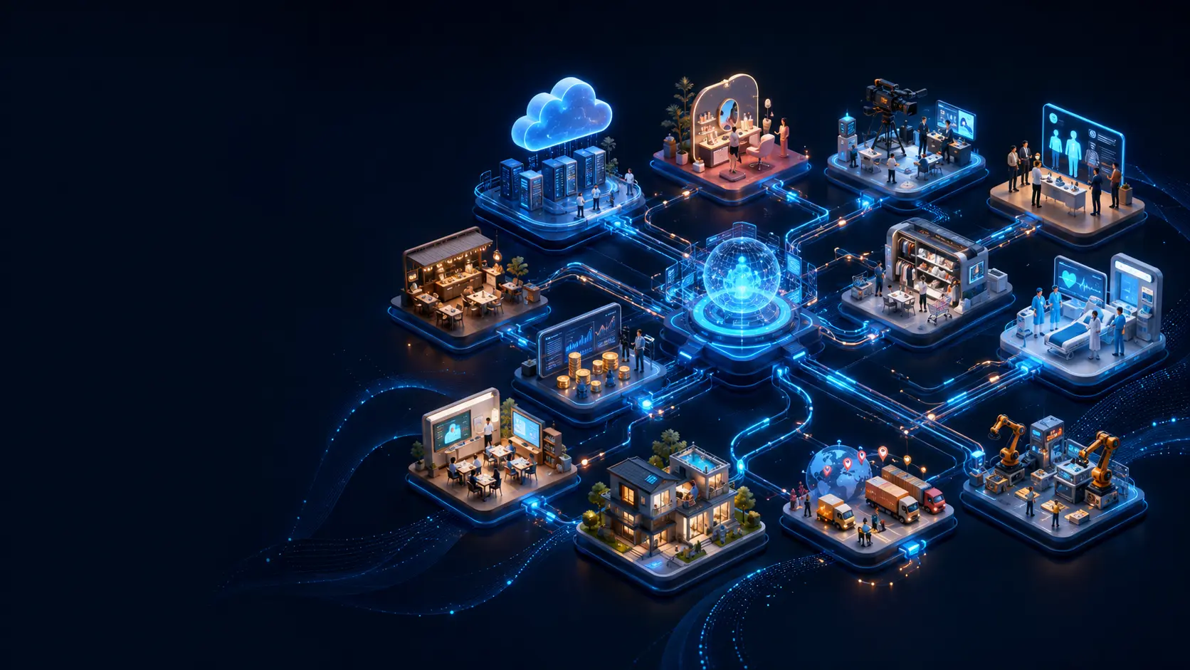 Connected digital industry ecosystems across twelve sectors