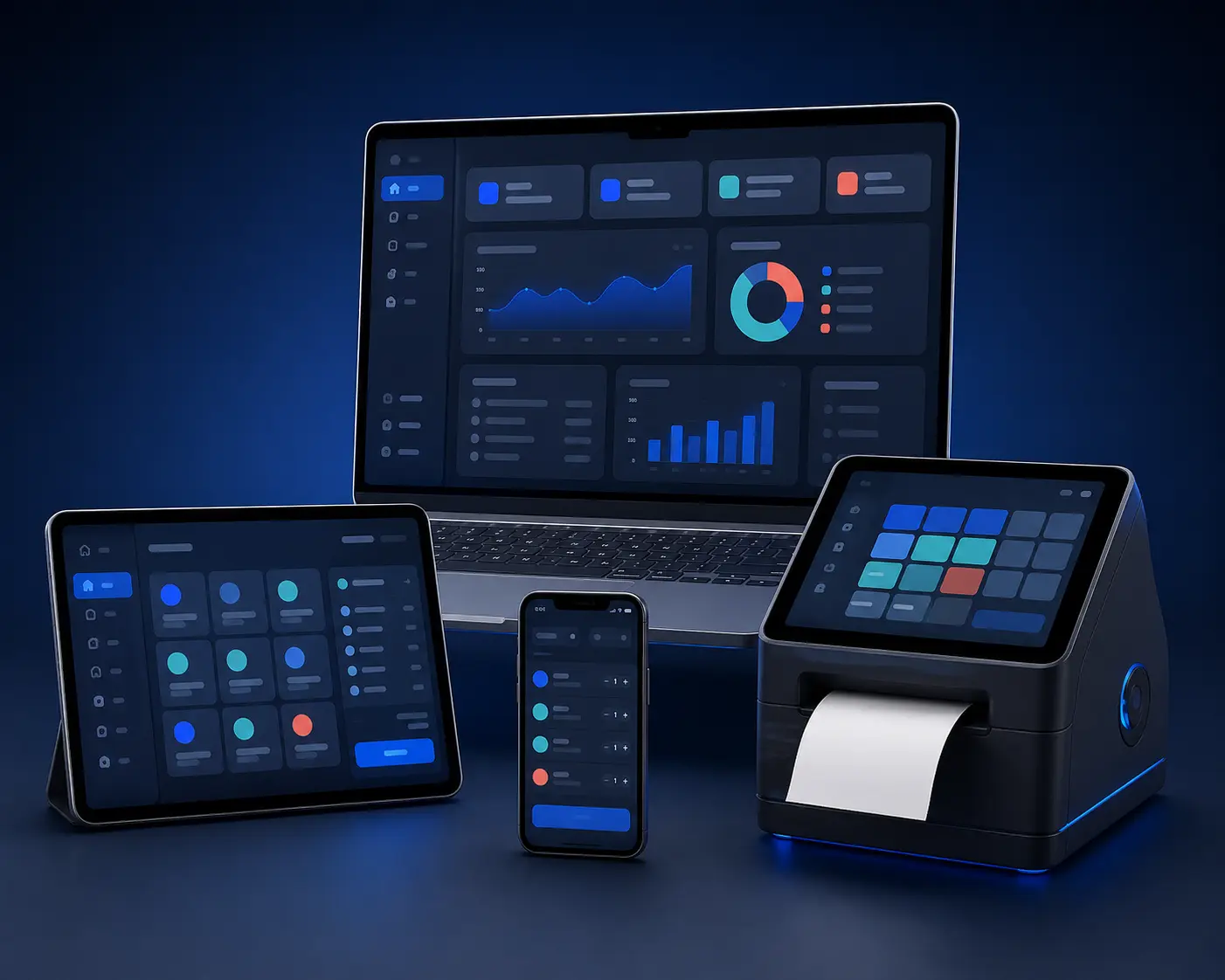 Restaurant ordering devices with Android touchscreen receipt printer